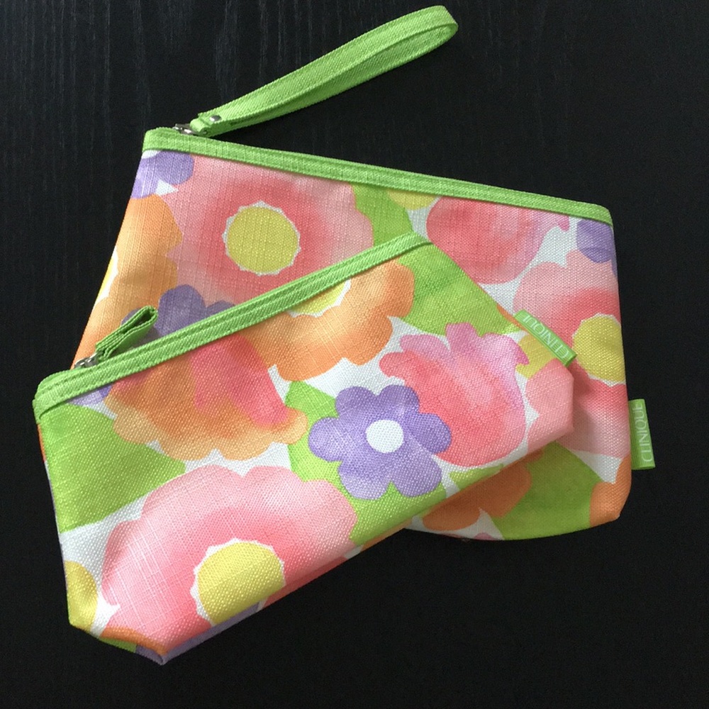 Clinique Floral Makeup Bags
